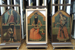 3 Qadscharen-Gemälde nach der Restaurierung